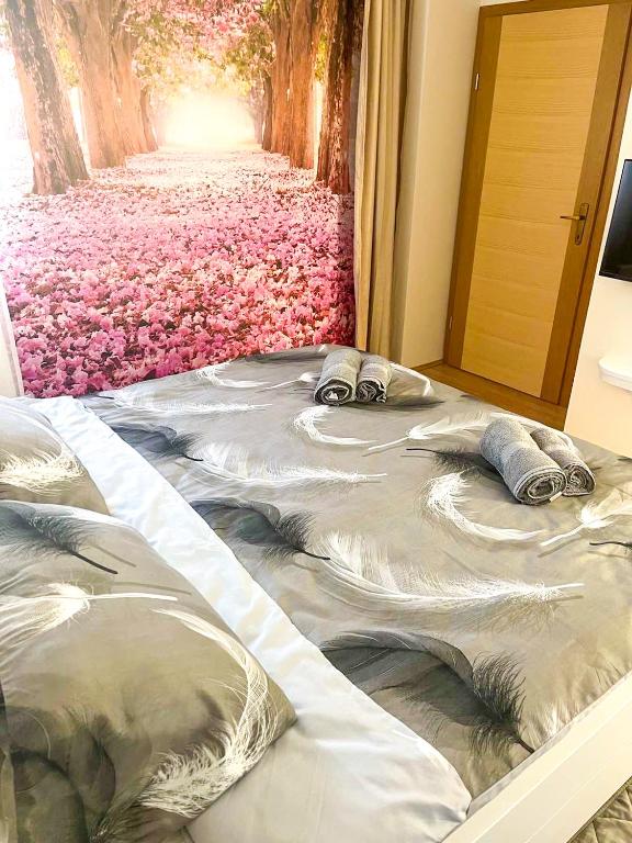 Letto o letti in una camera di Lumos