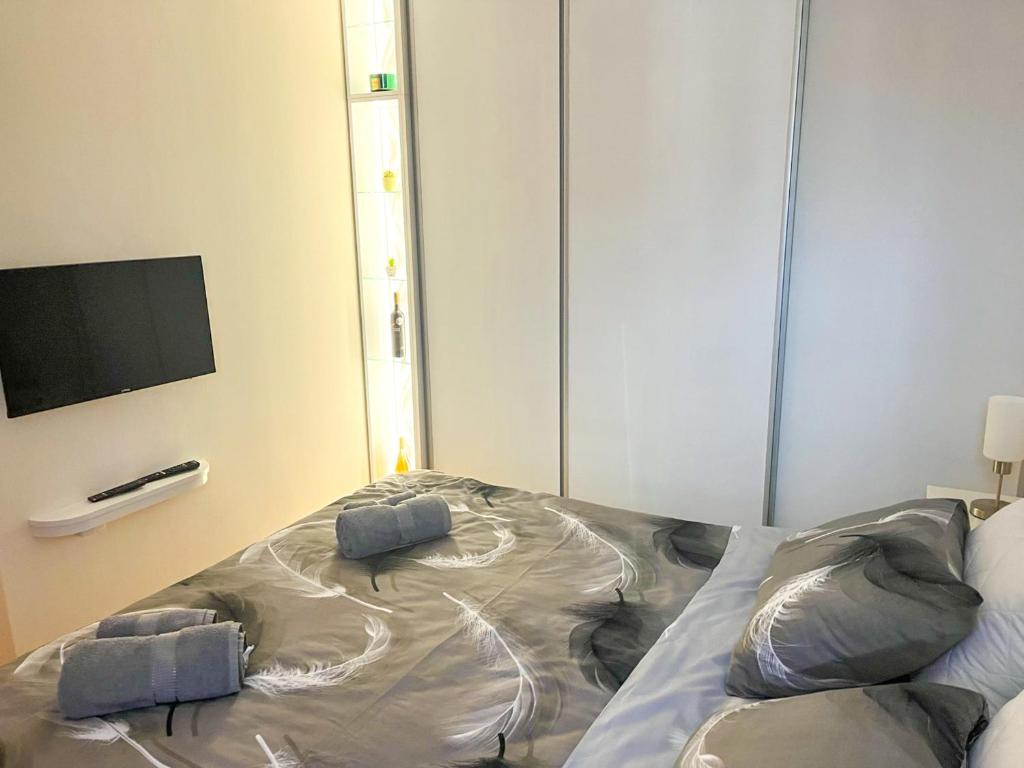 Letto o letti in una camera di Lumos