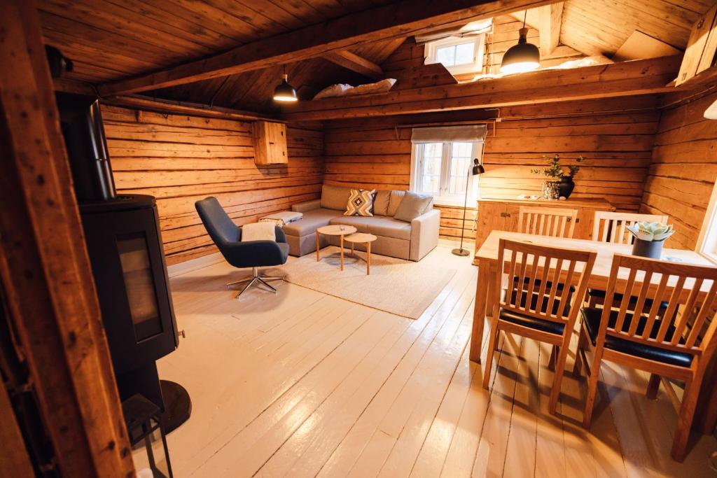 Posezení v ubytování Vesterålen Rorbuer
