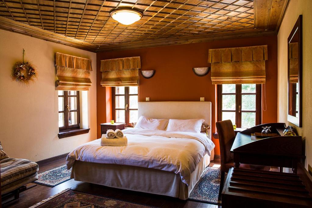 En eller flere senge i et værelse på Ελευθερία