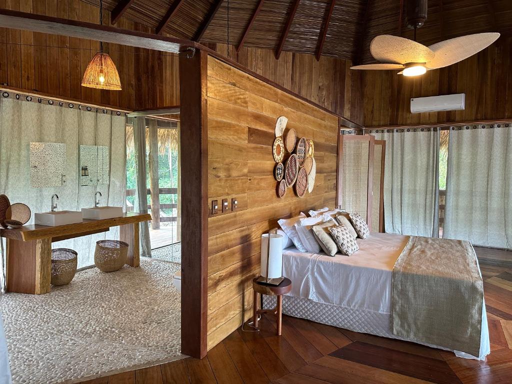 Cama ou camas em um quarto em Juma Amazon Lodge
