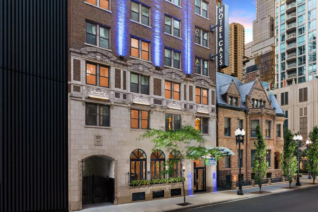 a large brick building on a city street at Holiday Inn Express Chicago - Magnificent Mile, an IHG Hotel in Chicago