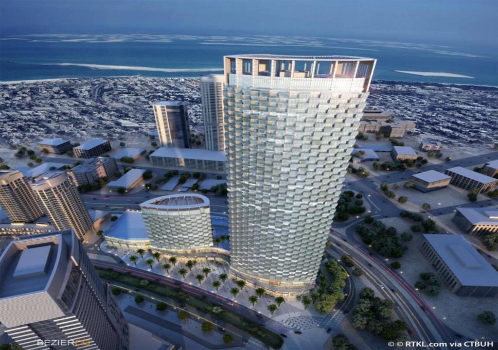 Letecký snímek ubytování Cosmos Living Burj Vista Downtown Dubai