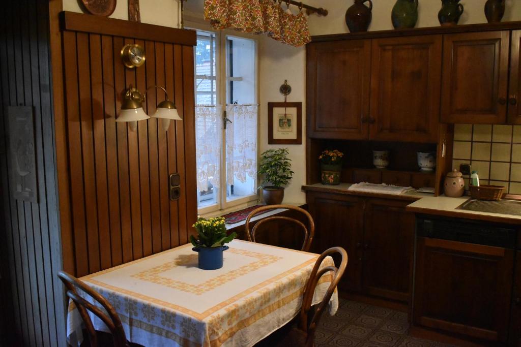 Kuchyň nebo kuchyňský kout v ubytování Plaunerhaus 47