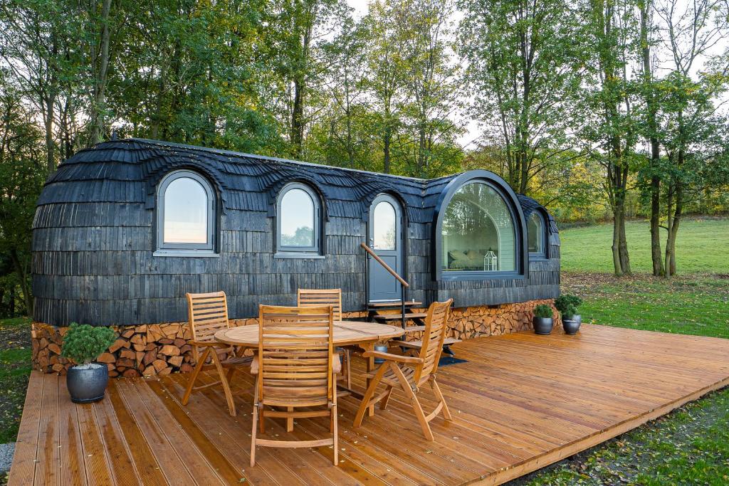 Zahrada ubytování Glamping Skrytín