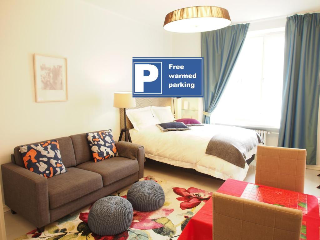 Postel nebo postele na pokoji v ubytování Top Apartments Helsinki - Alppila