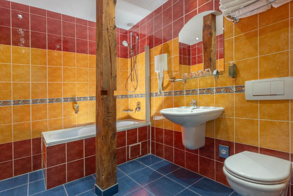 Koupelna v ubytování Hotel William