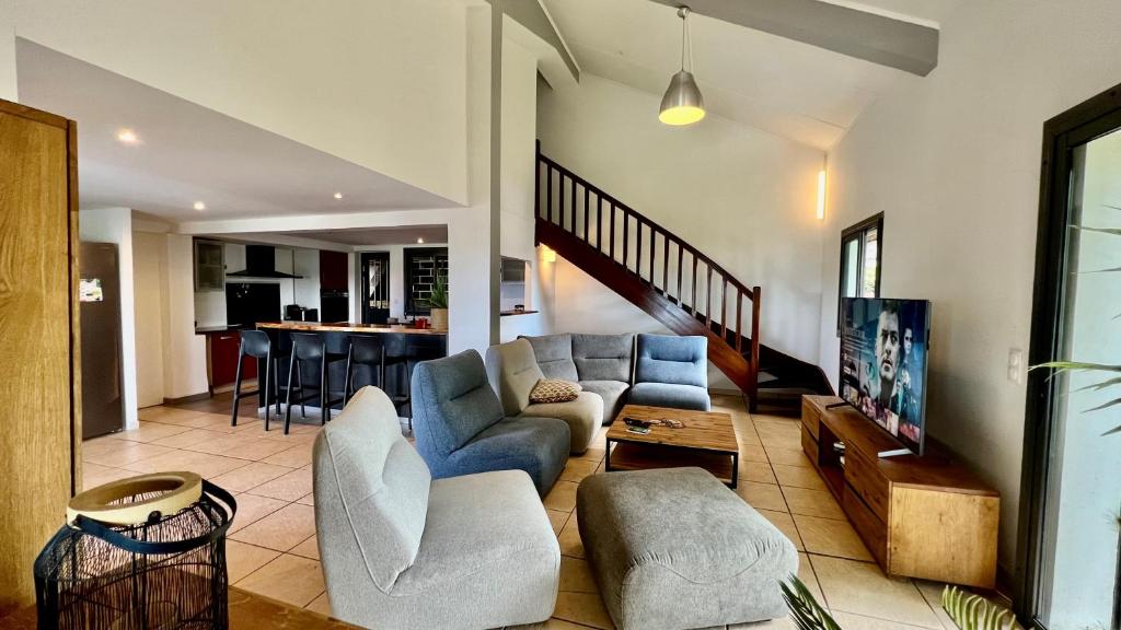 Posezení v ubytování Villa Oasis