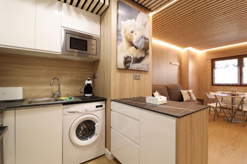 Kuchyň nebo kuchyňský kout v ubytování Apartamento Hartza