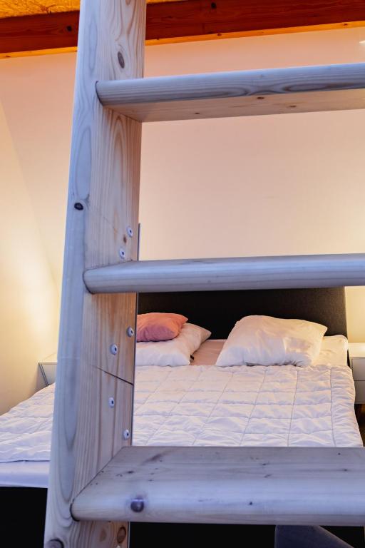 Postel nebo postele na pokoji v ubytování Morgenrot