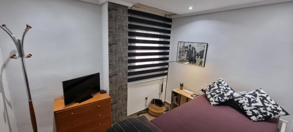 TV a/nebo společenská místnost v ubytování Private Room Valencia Center