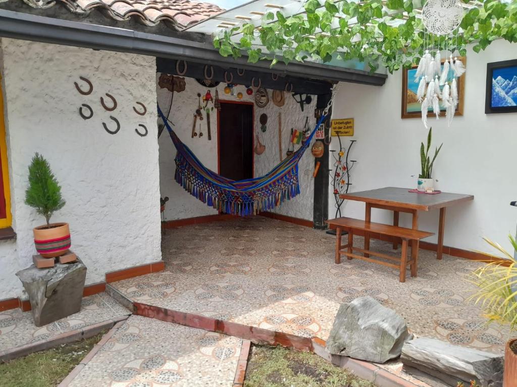 Patio nebo venkovní prostory v ubytování Apartaestudio tipo cabaña