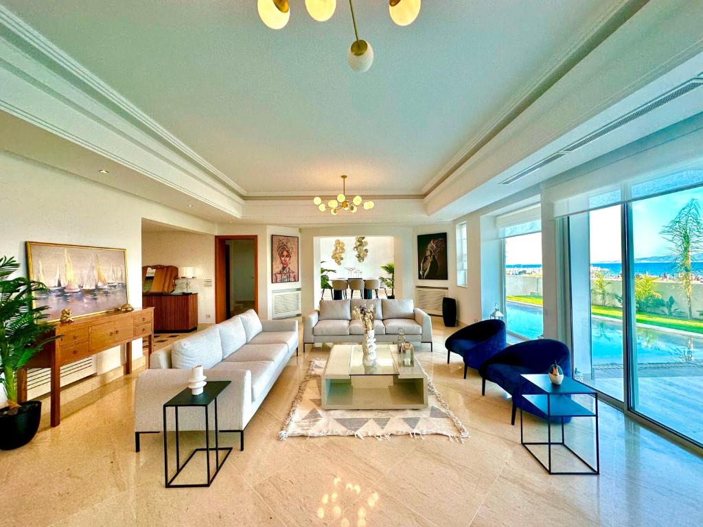 Istumisnurk majutusasutuses Omnya Carthage Beachfront Luxury Villa
