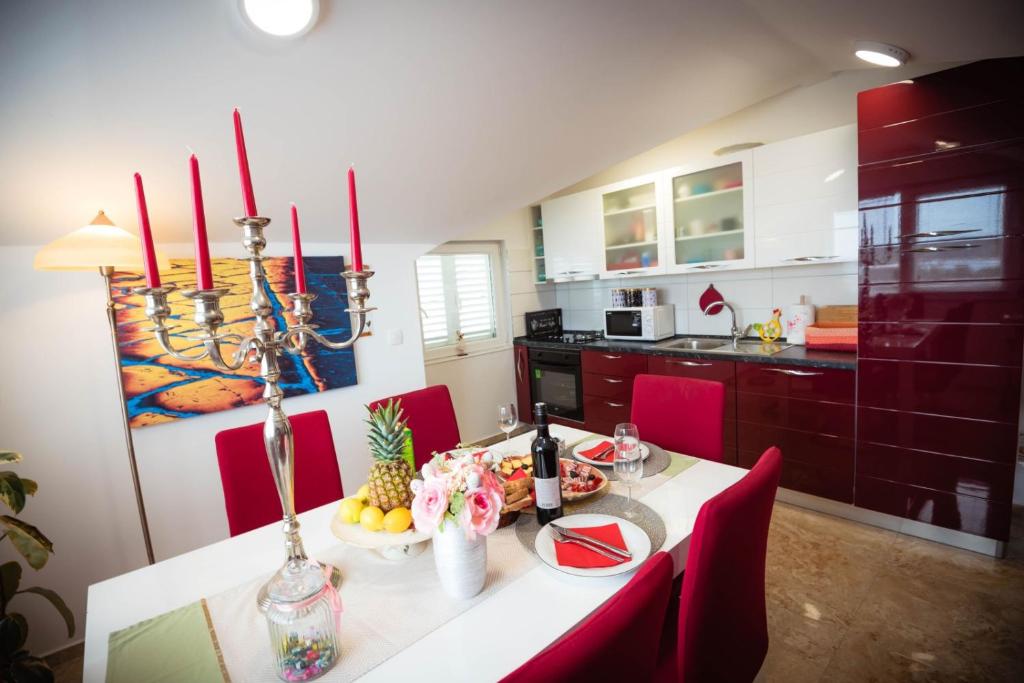 Η κουζίνα ή μικρή κουζίνα στο Apartments Marcus & Pascal