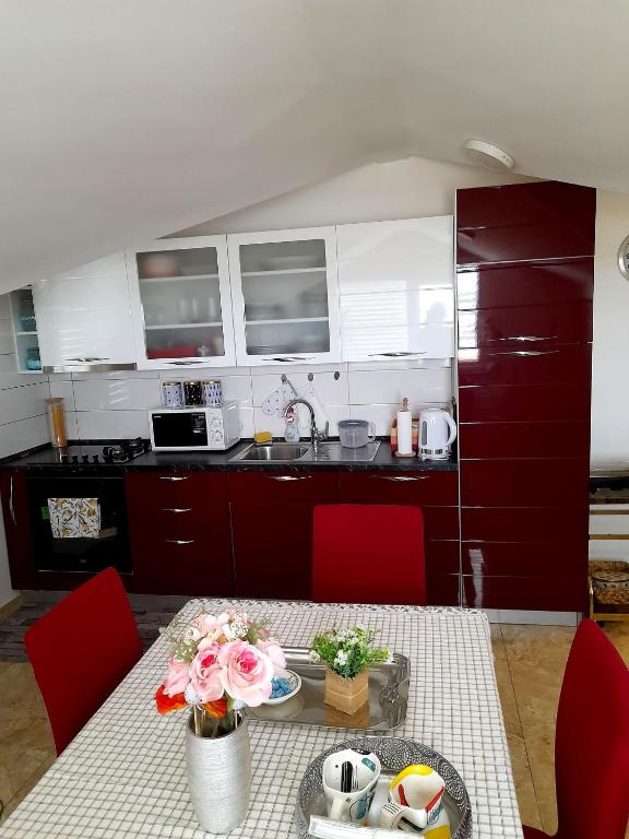 Η κουζίνα ή μικρή κουζίνα στο Apartments Marcus & Pascal