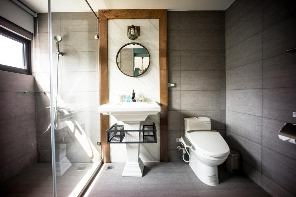 Koupelna v ubytování 未艾公寓WeLove Apartment