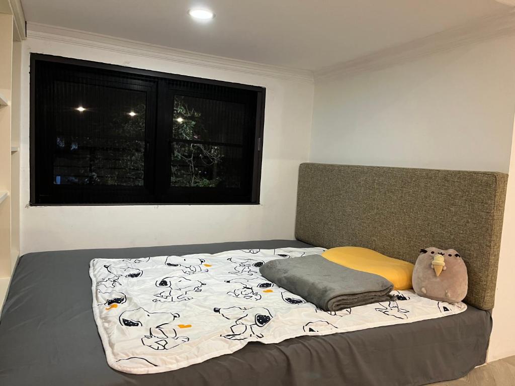 Postel nebo postele na pokoji v ubytování Haha house