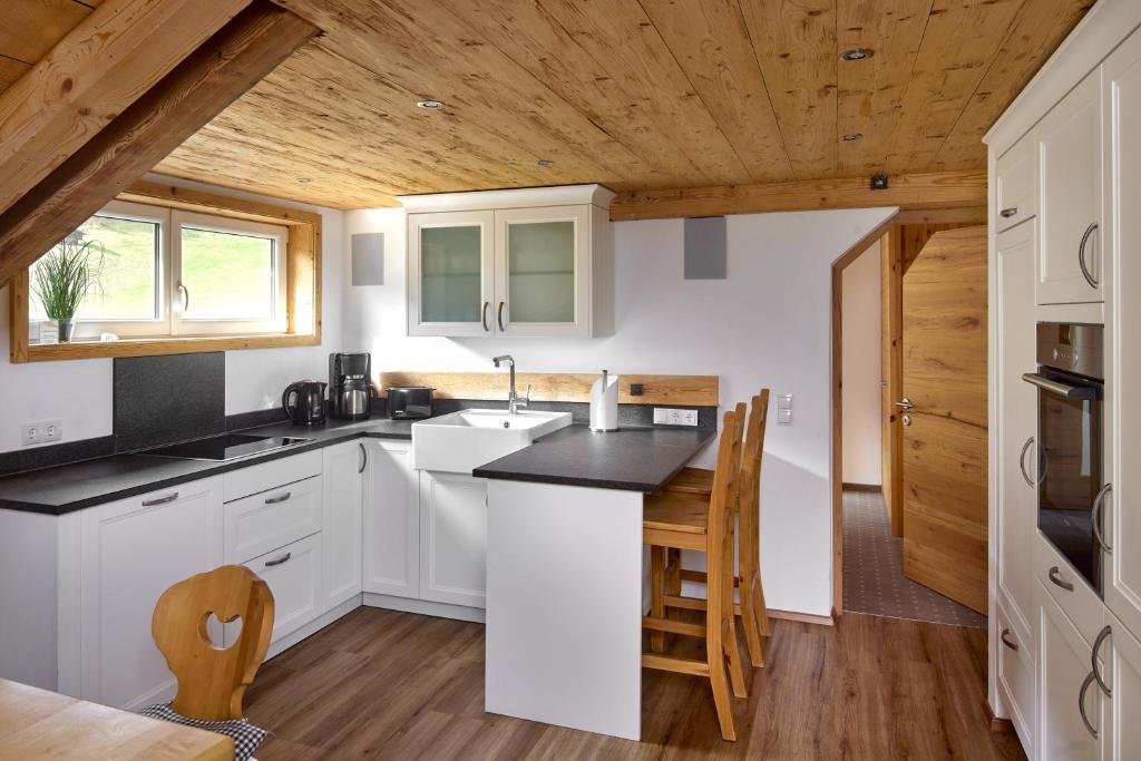 Kuchyň nebo kuchyňský kout v ubytování Alpenhaus Montafon by Pferd auf Wolke