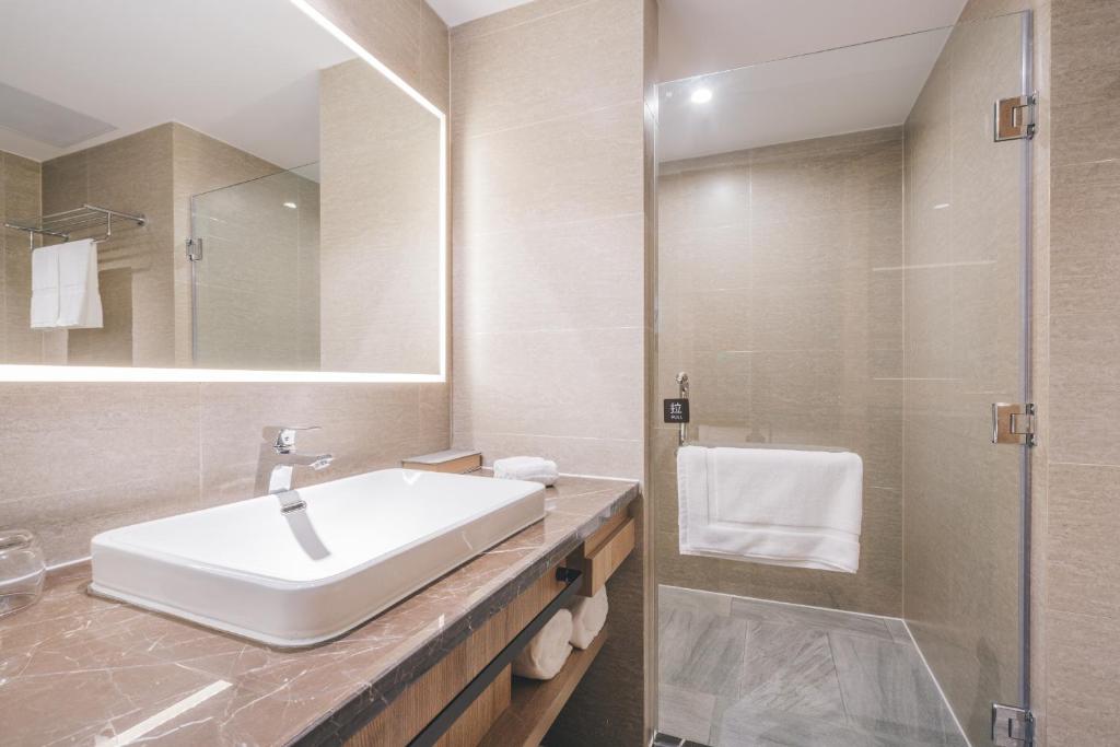 Koupelna v ubytování Atour Hotel Shanghai Wujiaochang Dabaishu