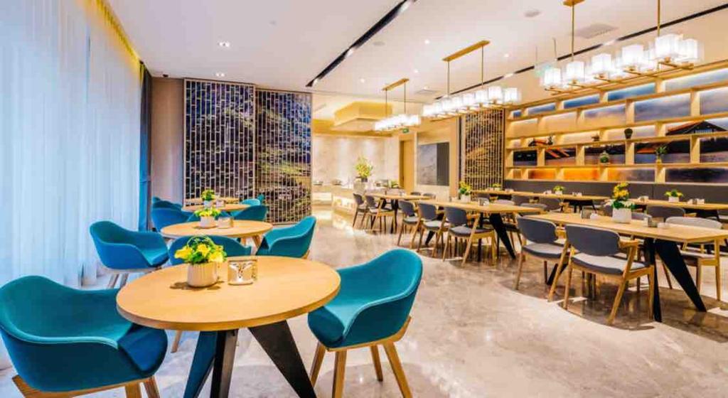 Posezení v ubytování Atour Hotel Shanghai Wujiaochang Dabaishu