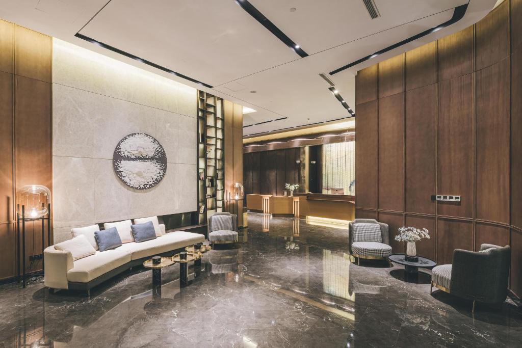 Posezení v ubytování Atour S Hotel Shanghai Xujiahui Tianyaoqiao