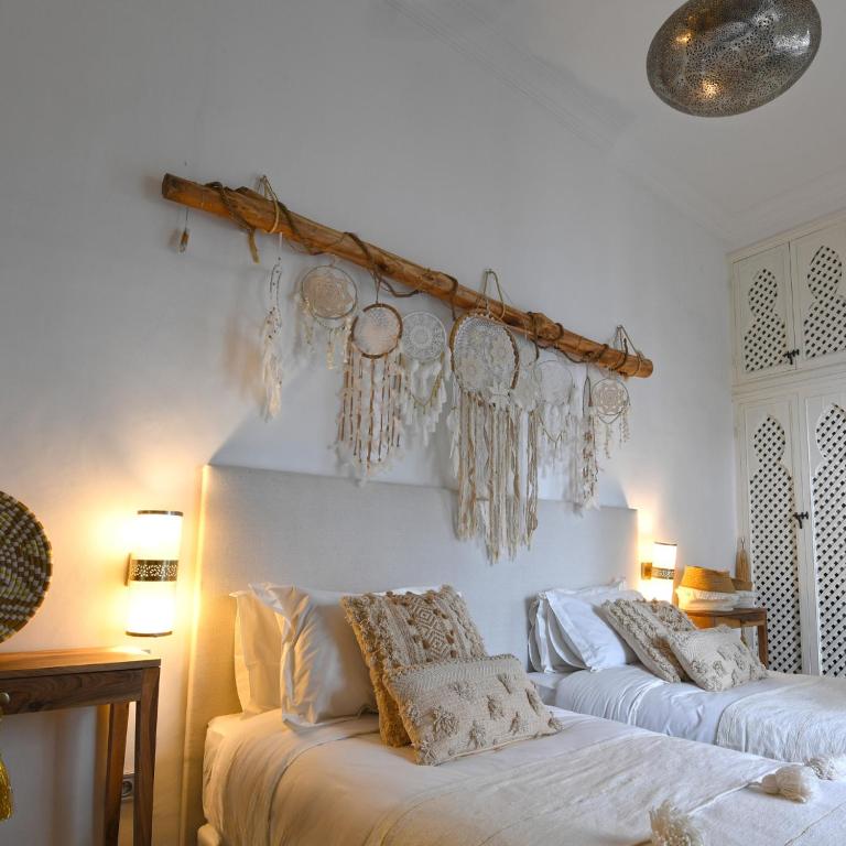 Uma cama ou camas num quarto em Riad CK Medina