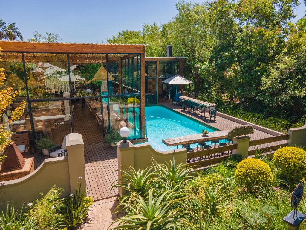 an aerial view of a swimming pool in a house at Val de Vine in Stellenbosch