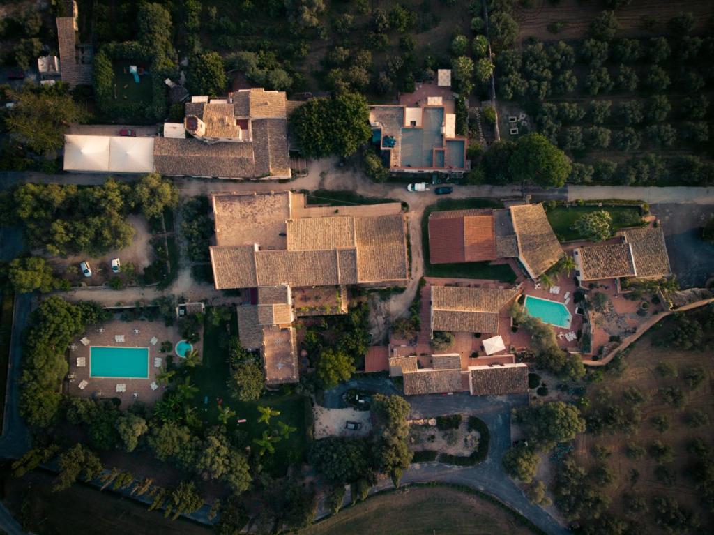 an overhead view of a group of houses at Case Di Latomie in Castelvetrano Selinunte
