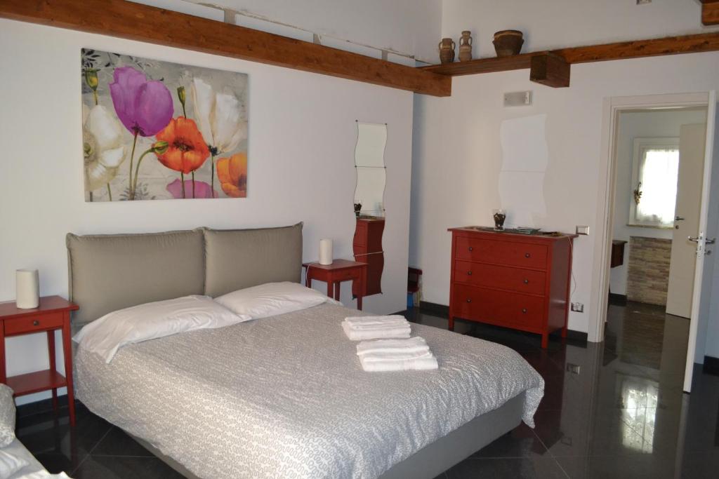 Cama o camas de una habitación en Appartamenti Vittorio Emanuele
