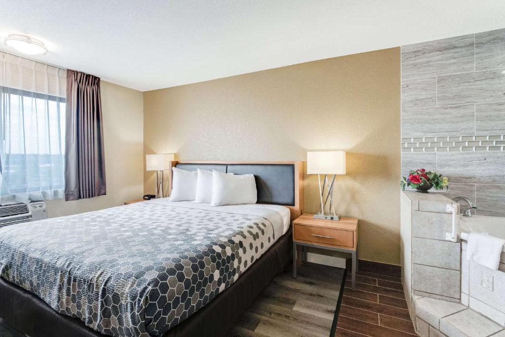 Postel nebo postele na pokoji v ubytování Econo Lodge Madison East
