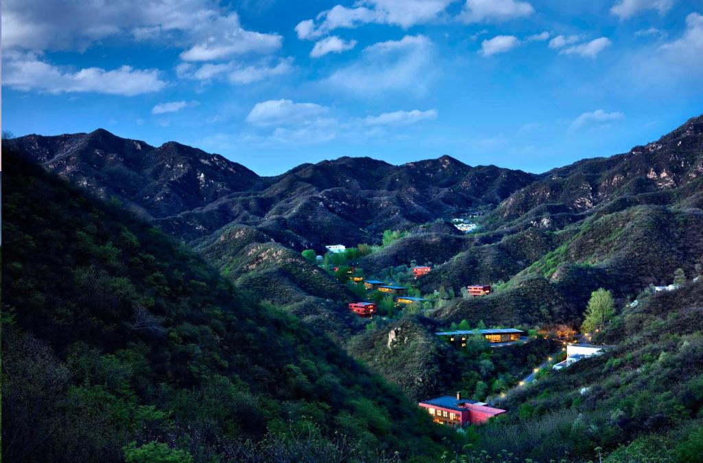 a view of a valley in the mountains at Commune by the Great Wall, in the Unbound Collection by Hyatt in Yanqing