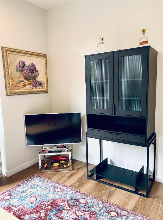 Televízia a/alebo spoločenská miestnosť v ubytovaní Le Manamour, style Appart Hôtel à 10 min de Nevers