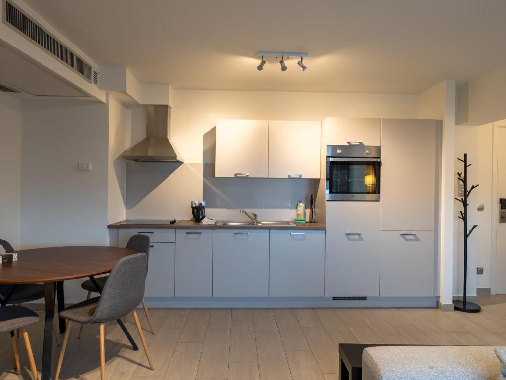 Kuchyň nebo kuchyňský kout v ubytování Tower Hotel Aalst