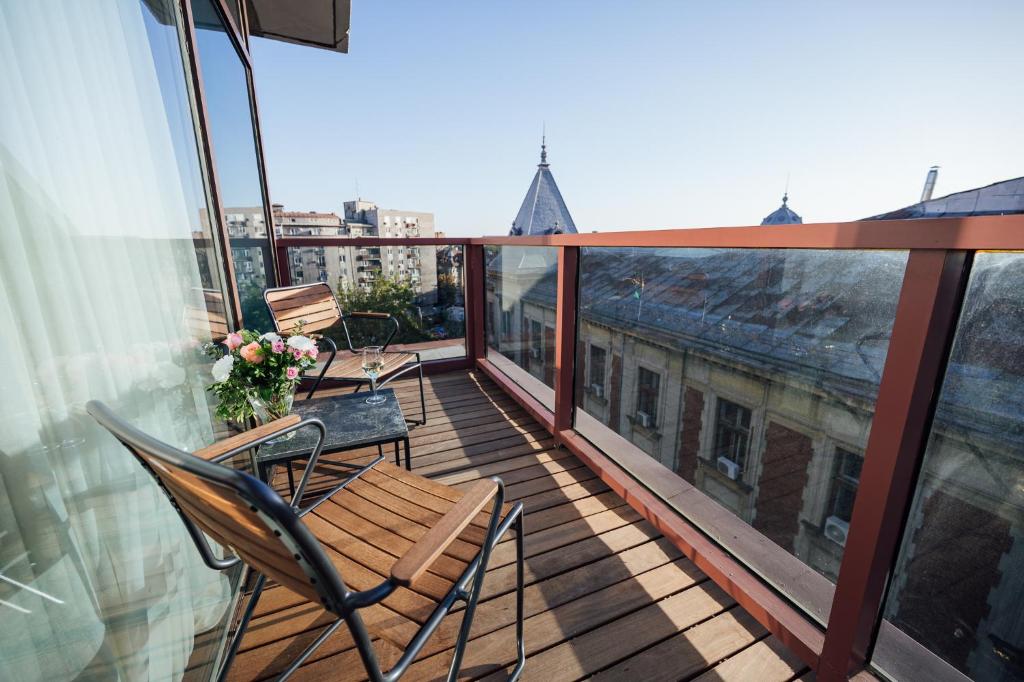 Balkón nebo terasa v ubytování Peakture Hotel