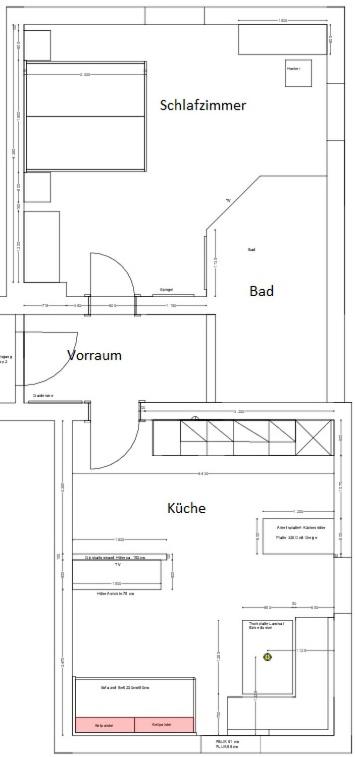 Půdorys ubytování Appartements Feroli