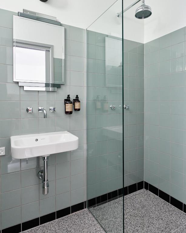 Koupelna v ubytování Hotel Ny Hattenæs