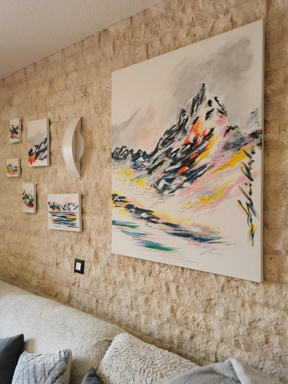 Posezení v ubytování Duplex Les 2 Alpes avec accès direct aux pistes
