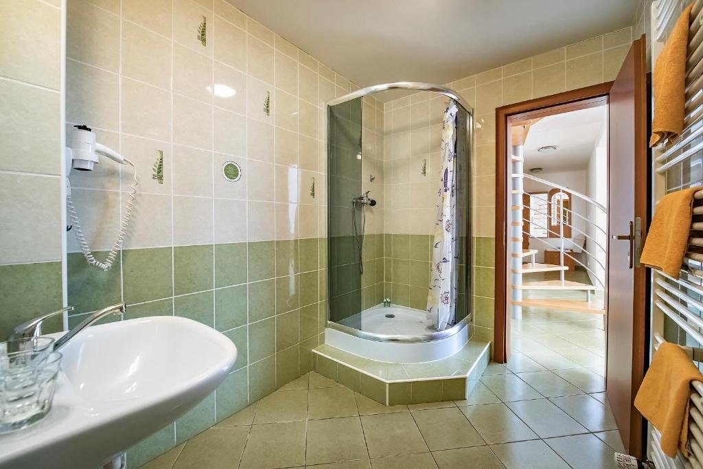 Koupelna v ubytování Hotel Spolcentrum