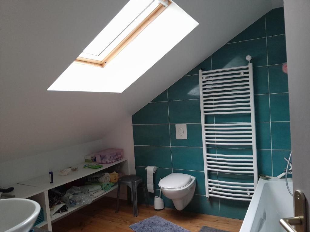 Koupelna v ubytování Chambre privée