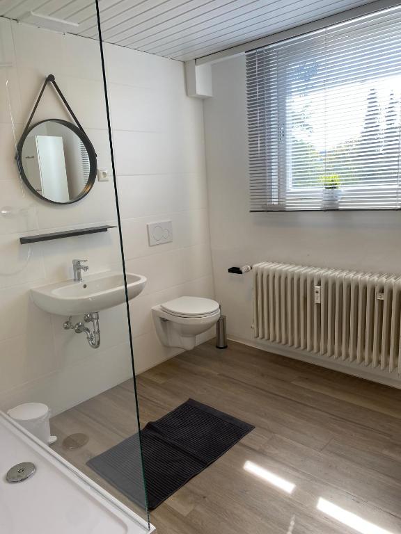 Koupelna v ubytování Apartmenthaus Selbitz