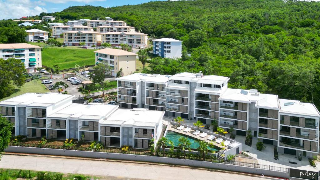 an aerial view of an apartment complex at Le Domaine de l'Anse Mitan in Les Trois-Îlets