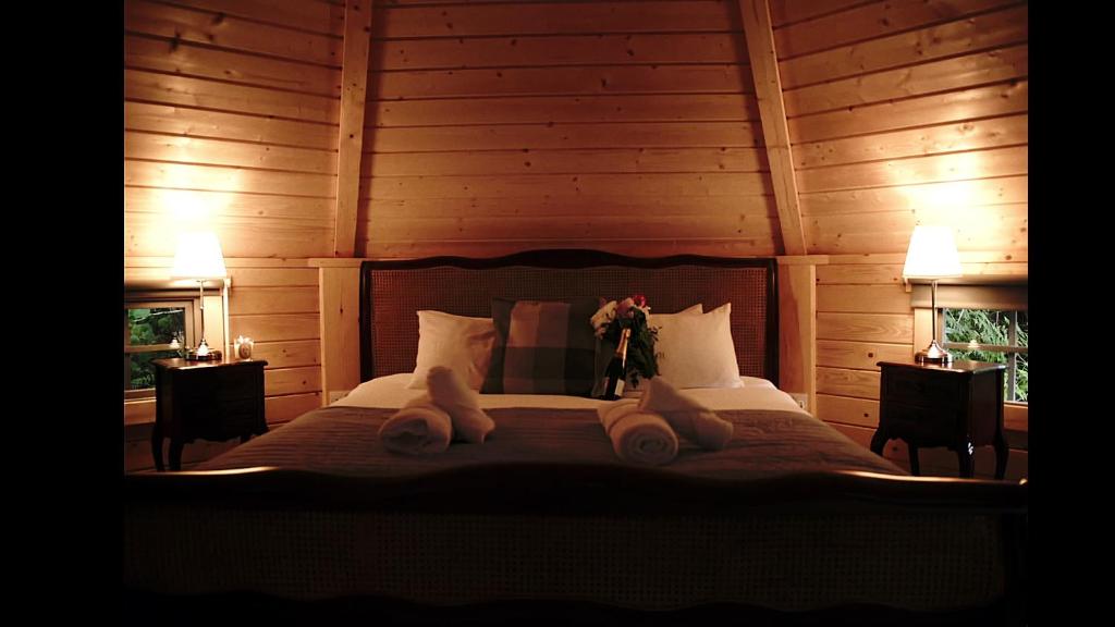 Postel nebo postele na pokoji v ubytování Aos Sí Lodges