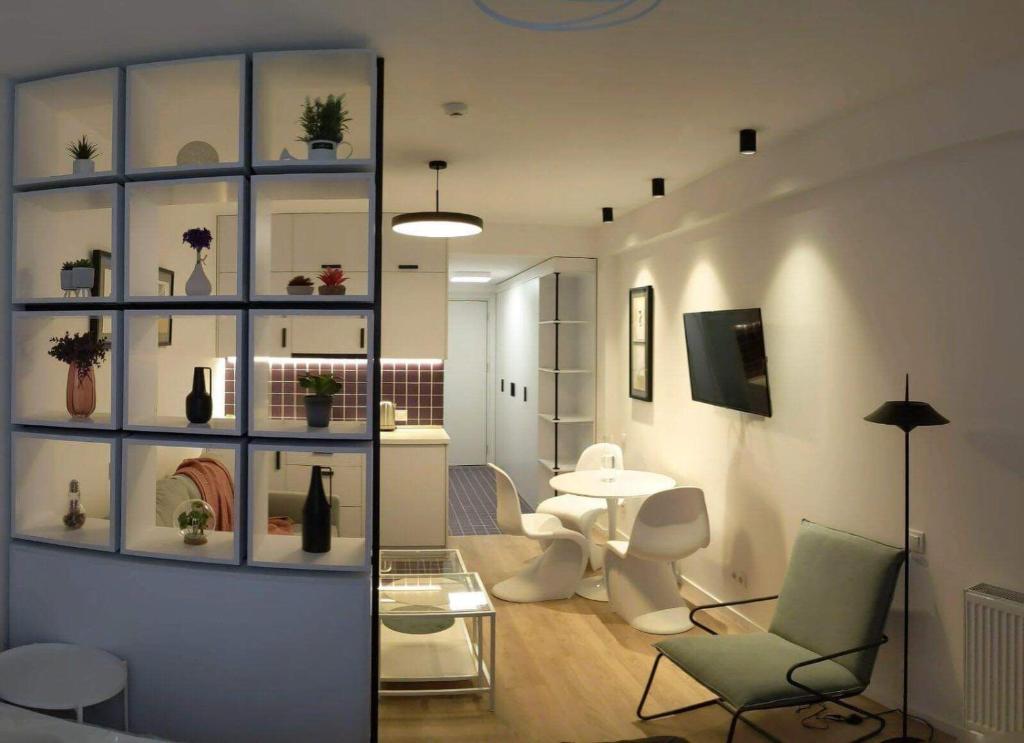 Χώρος καθιστικού στο Tina`s Apartment (Gudauri)