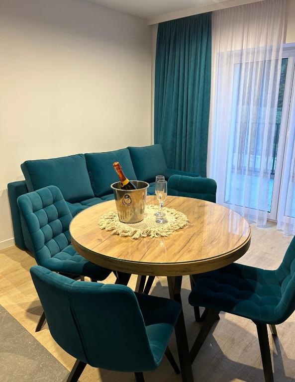 Posezení v ubytování Leśne Wzgórze Apartamenty