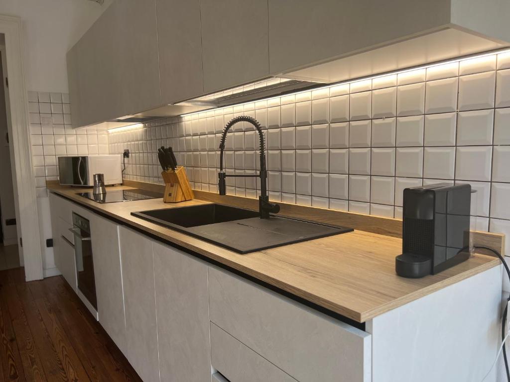 Kuchyň nebo kuchyňský kout v ubytování Canottieri home