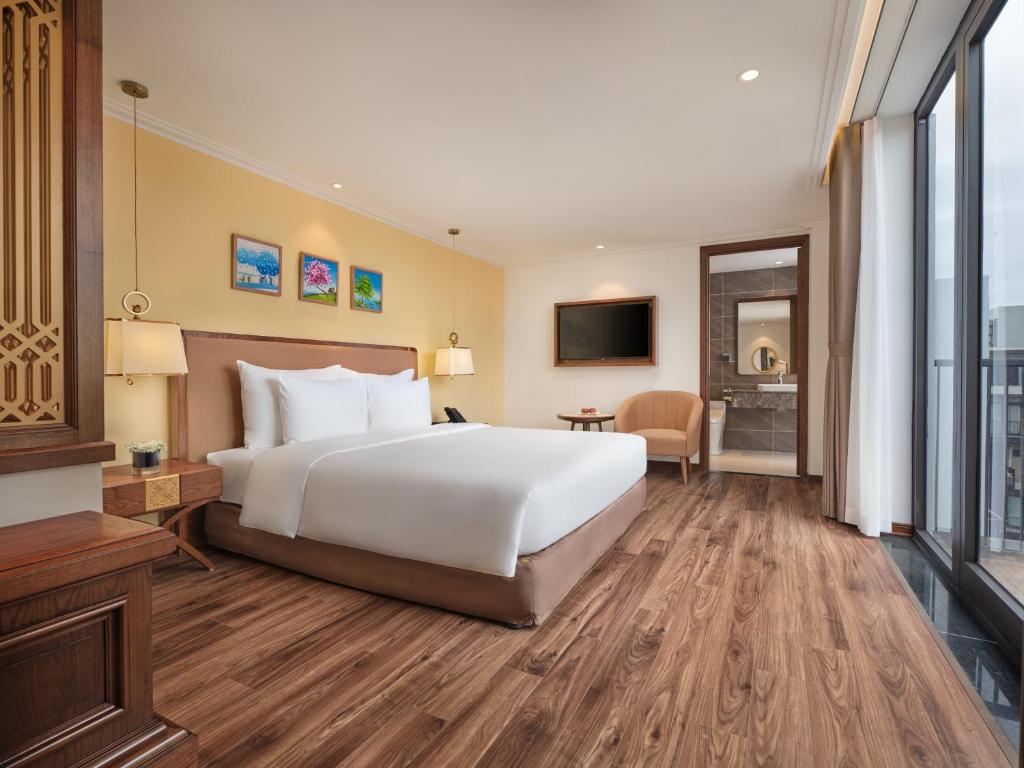 Postel nebo postele na pokoji v ubytování Nesta Hotel & Spa