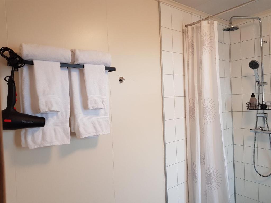 Koupelna v ubytování Guesthouse Mikael