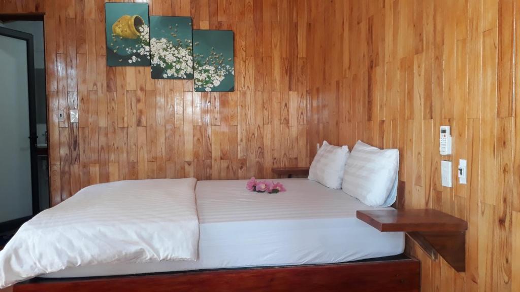 Postel nebo postele na pokoji v ubytování Tuyet's Homestay