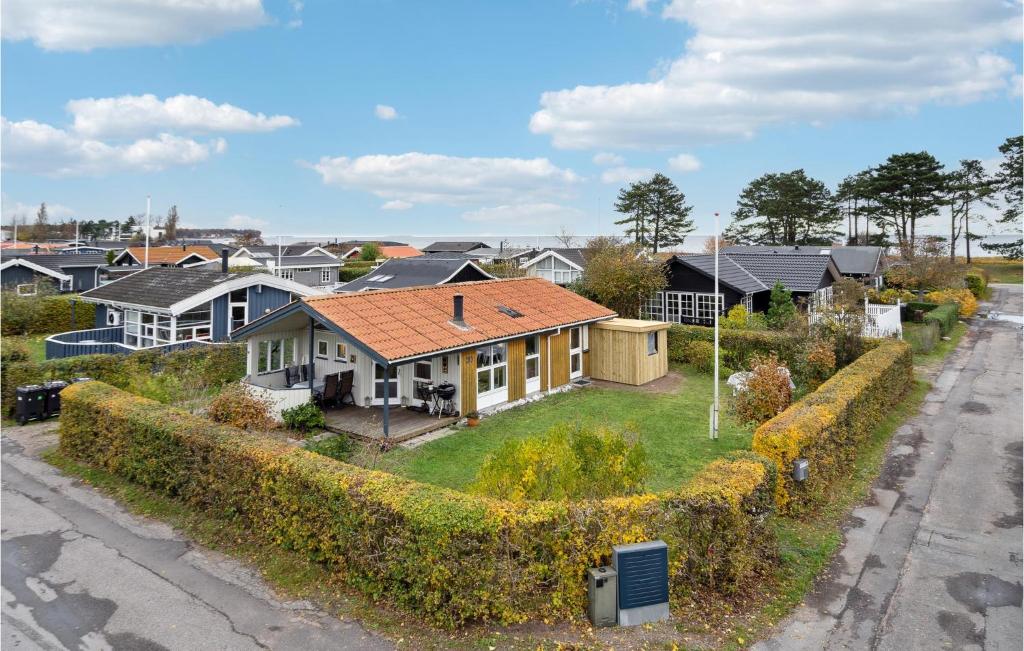 an aerial view of a house in a suburb at 3 Bedroom Amazing Home In Nyborg in Nyborg