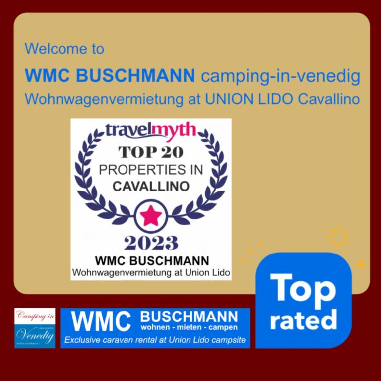 Certifikát, hodnocení, plakát nebo jiný dokument vystavený v ubytování WMC BUSCHMANN camping-in-venedig Wohnwagenvermietung at UNION LIDO Cavallino